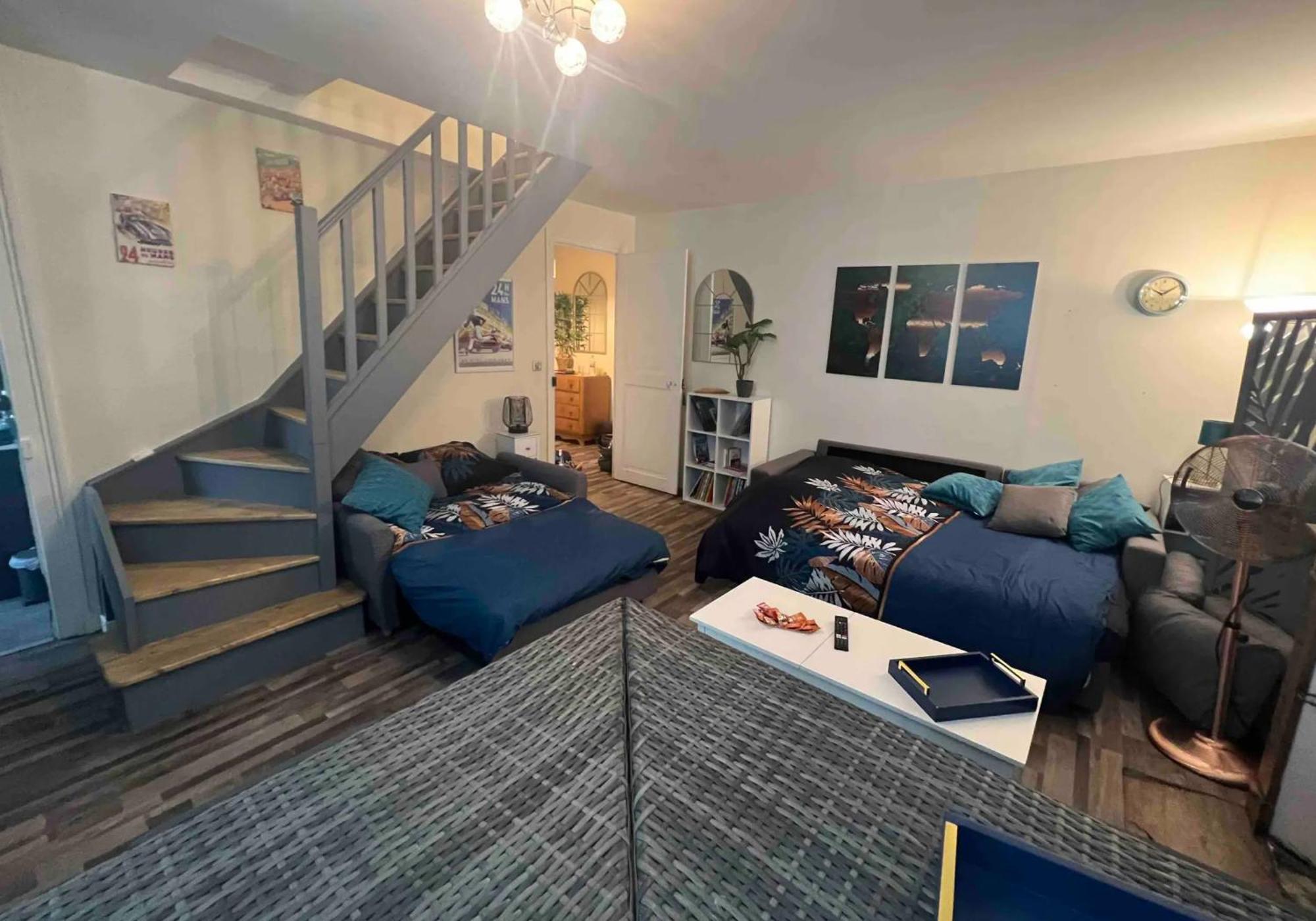 Duplex Au 2Eme Et De Notre Maison -Acces Au Jardin-Smart Tv-Streaming-Wifi Le Mans Exterior foto